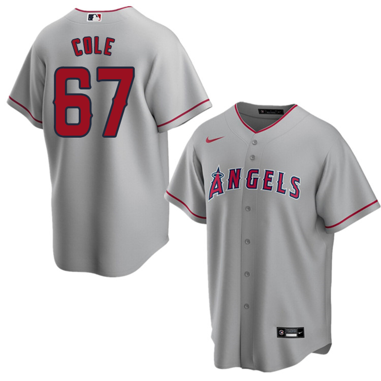 Nike Men #67 Taylor Cole Los Angeles Angels Baseball Jerseys Sale-Gray